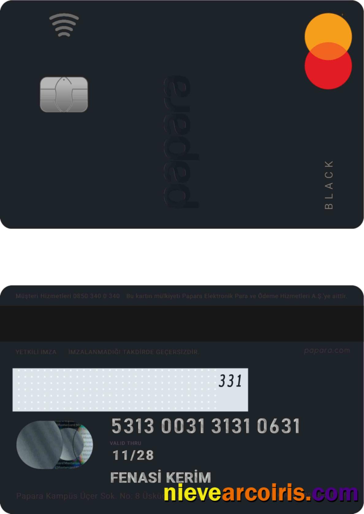 Turkey Papara MasterCard